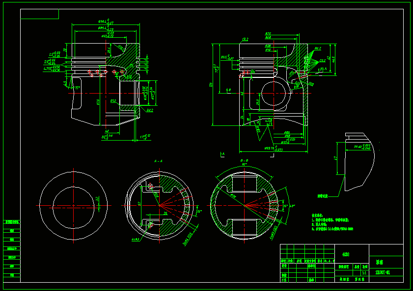 N6854-2100T柴油机活塞部件及工艺设计