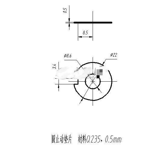 N6955-直径22圆止动垫片冲压级进模设计-外径22