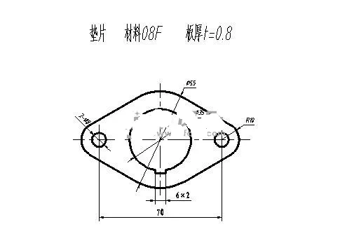 N6990-菱形垫片冲压正装复合模设计-孔距70
