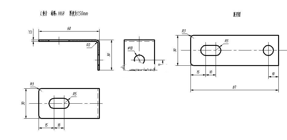N7053-L形垫片冲压倒装复合模具设计-长60