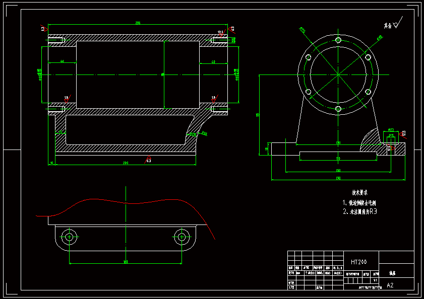 N7104-铣刀头座体轴座钻底面孔夹具设计