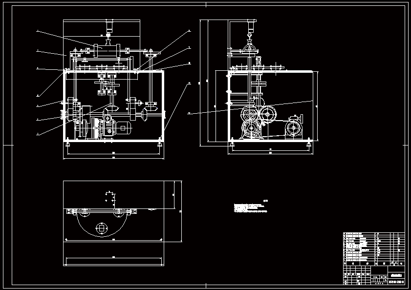 N7424-山楂糕成型机成型部装设计