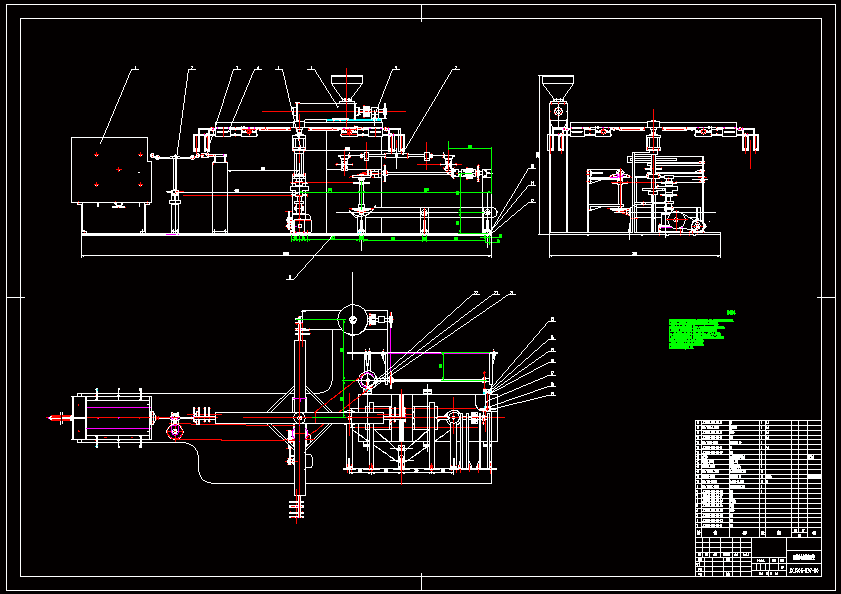 N7455-肥料自动包装机供送与横封部装设计