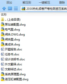 N7500-2030热轧铝卷开卷检测液压系统设计