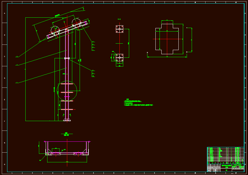 N7596-带式输送机重锤拉紧装置支架设计