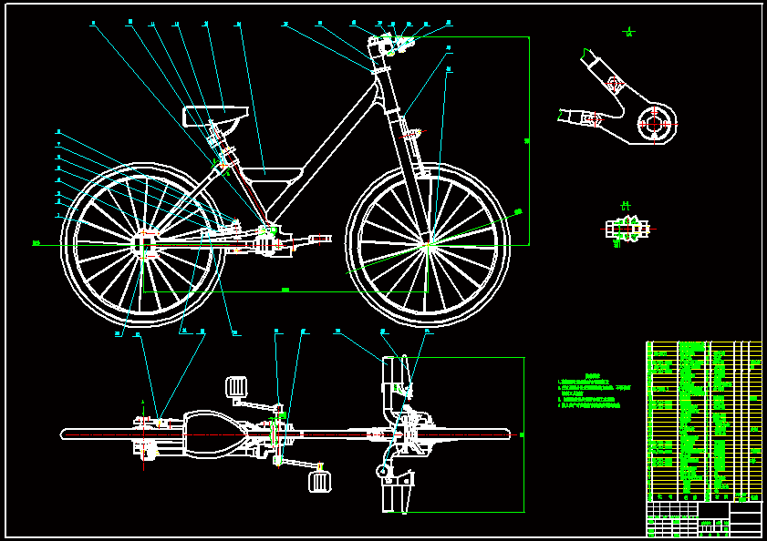 N7611-无链条自行车的设计