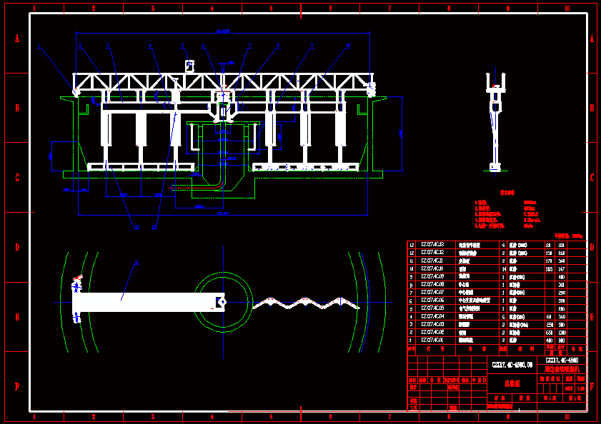 N7619-双周边传动自吸式吸泥机设计