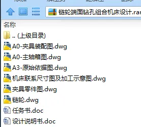 N7681-链轮端面钻孔组合机床设计 N7681-链轮端面钻孔组合机床设计