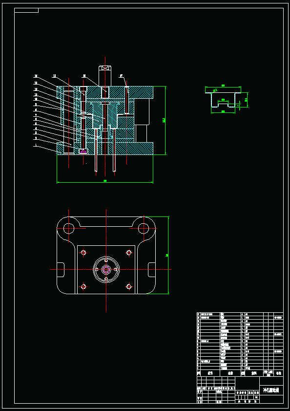 N7701-凸缘盖冲压模具设计-长74