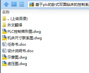 N7751-基于plc的卧式双面钻床的控制系统设计