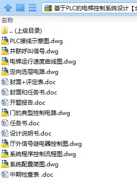 N7756-基于PLC的电梯控制系统设计