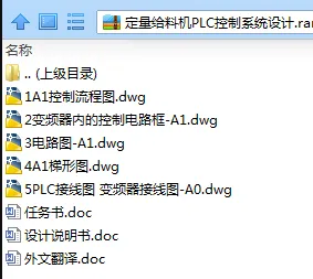 N7775-定量给料机PLC控制系统设计 N7775-定量给料机PLC控制系统设计