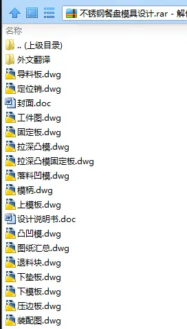 N7977-不锈钢餐盘模具设计