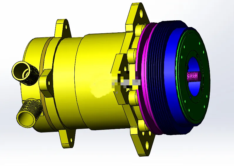 N8001-汽车空调压缩机设计【含SW三维图】
