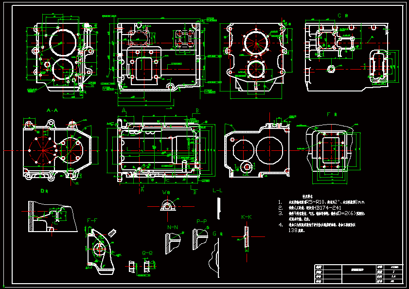 N8006-XZ25.50变速箱箱体工艺规程、数控编程与组合夹具设计