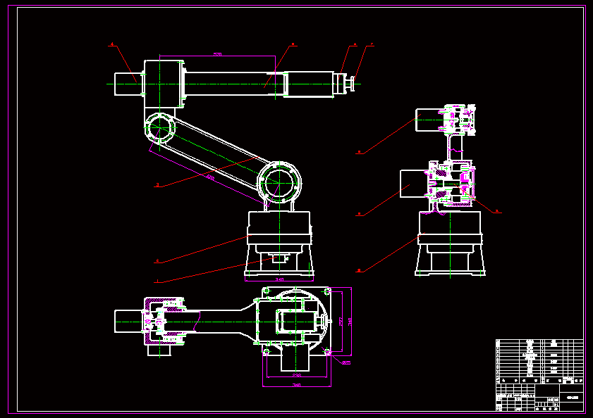 N8044-发动机气门生产工序关节型机器人大小臂结构设计