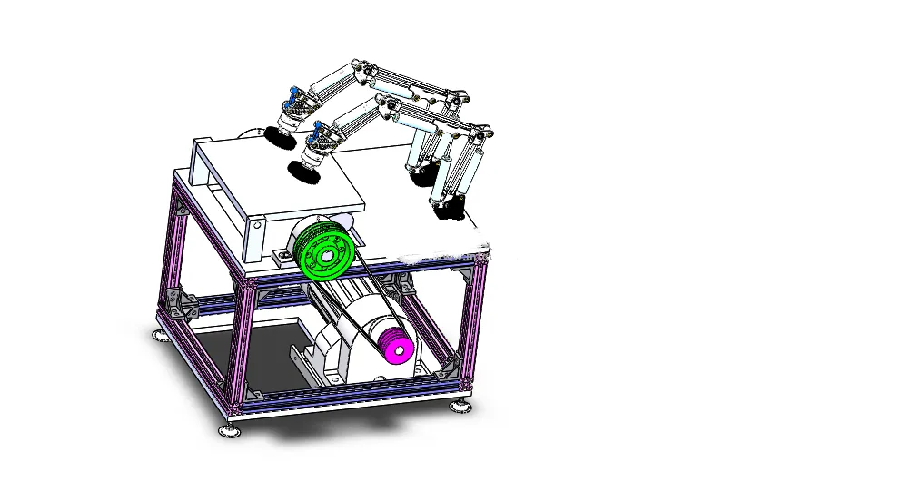 N8067-SCX1221型塑料DVD盒自动生产线折叠合盖机械手设计【含三维图】