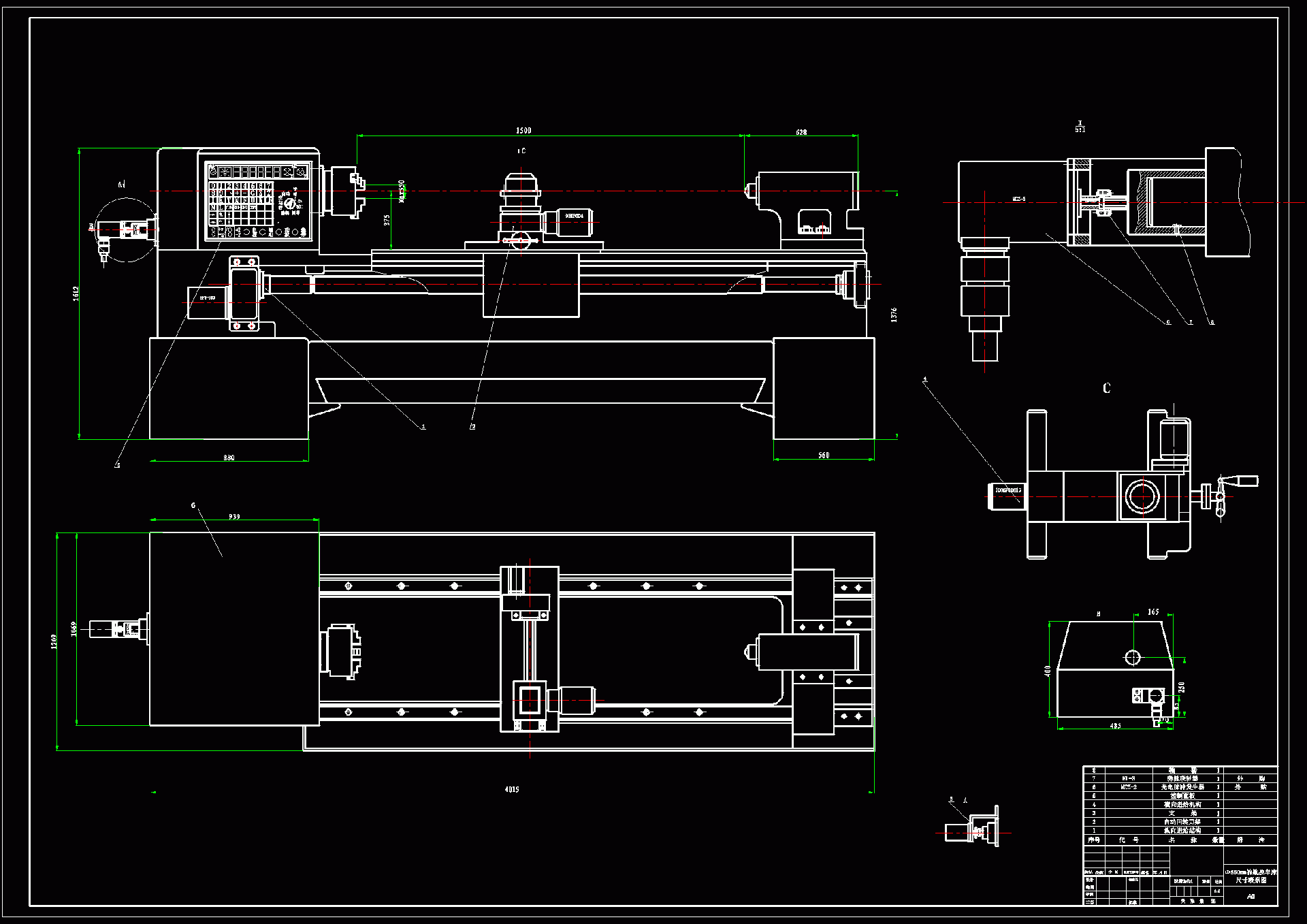 N8158-φ550mm的数控车床总体设计及六角回转刀架设计
