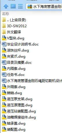 N8258-水下海底管道金刚石绳距切割机设计【含SW三维图】