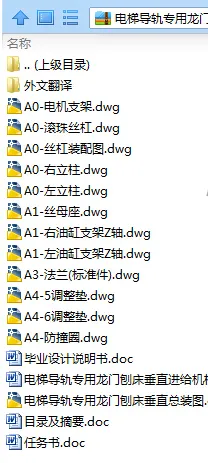 N8304-电梯导轨专用龙门刨床垂直进给机构设计