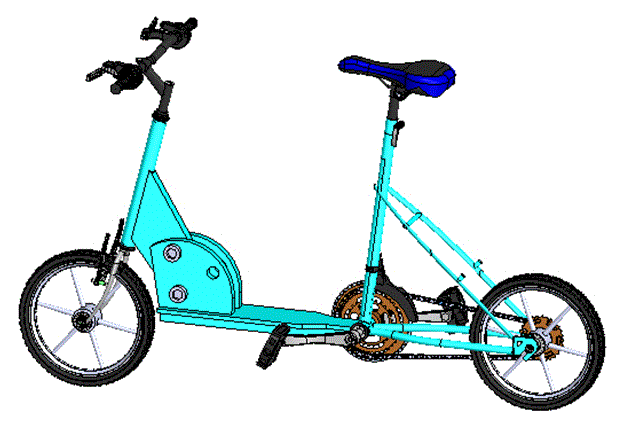 N8340-新型滑板自行车设计【含SW三维图】