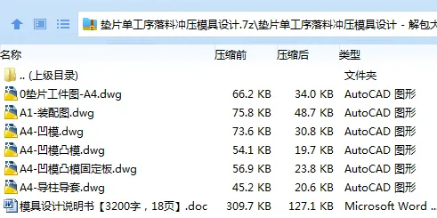 Z2232-垫片单工序落料冲压模具设计-长45