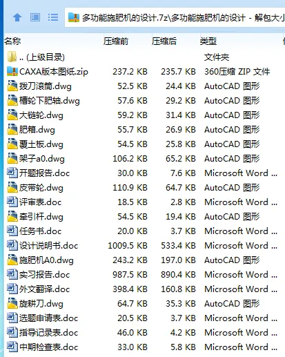 Z2271-多功能施肥机的设计