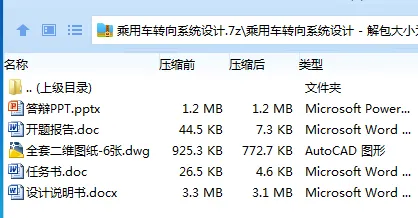 Z2285-乘用车转向系统设计 Z2285-乘用车转向系统设计