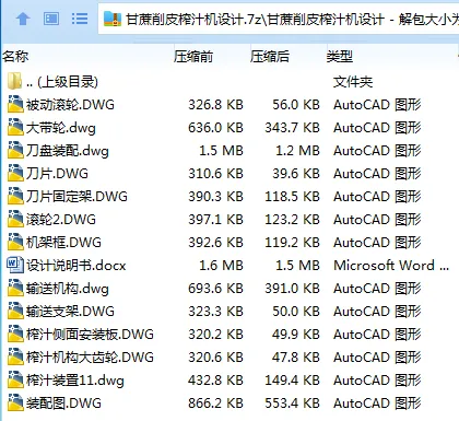 Z2303-甘蔗削皮榨汁机设计
