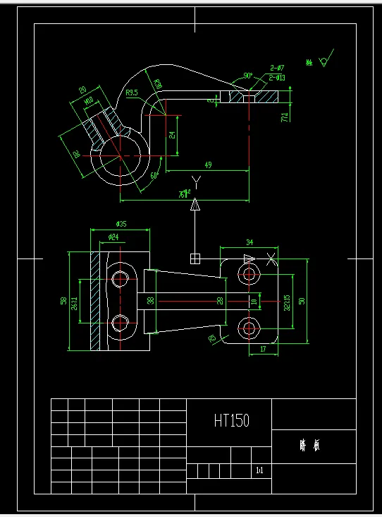 K2163-脚踏踏板加工及铣34×50端面夹具设计