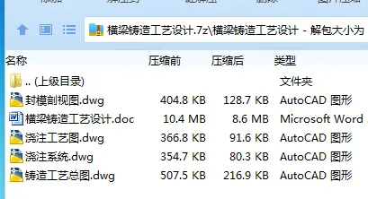 Z2433-横梁铸造工艺设计 Z2433-横梁铸造工艺设计