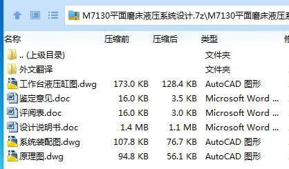 Z2463-M7130平面磨床液压系统设计