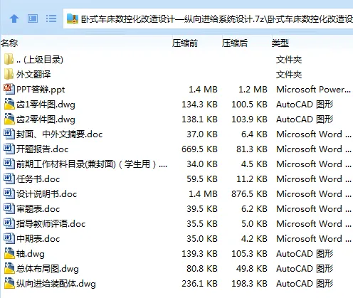 Z2481-卧式车床数控化改造设计—纵向进给系统设计 Z2481-卧式车床数控化改造设计—纵向进给系统设计
