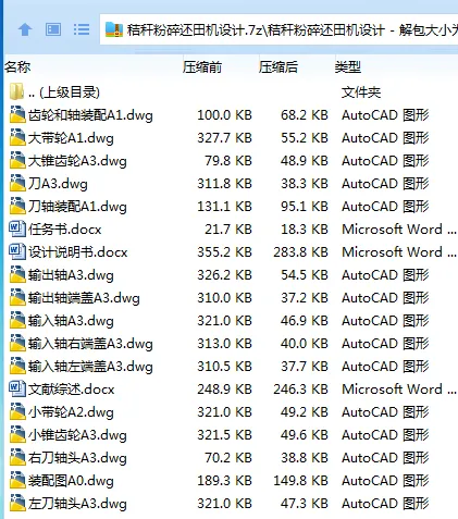 Z2490-秸秆粉碎还田机设计 Z2490-秸秆粉碎还田机设计