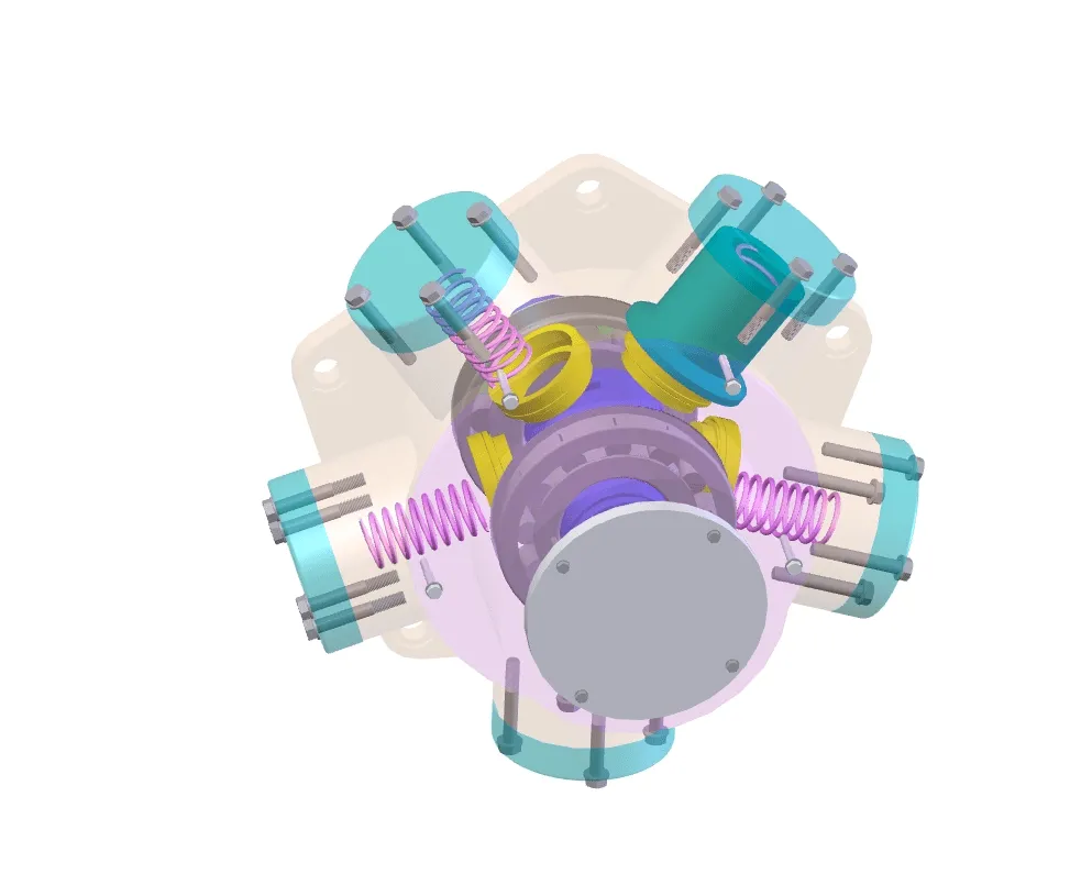 N8414-静力平衡径向马达设计【含SW三维图】