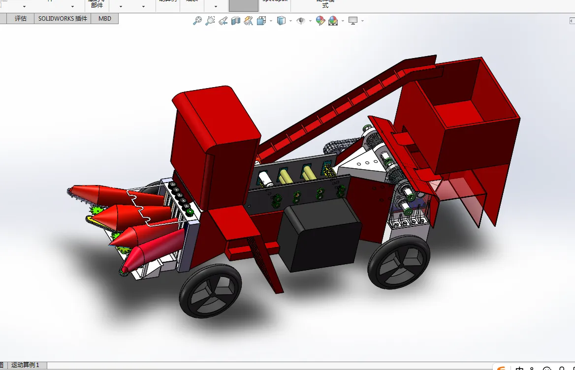 Z2526-玉米秸秆保留型收割榨汁机的总体设计及优化【含SW三维图】
