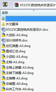 N8737-X5325C数控铣床改造设计