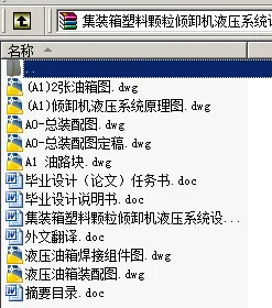 N8767-集装箱塑料颗粒倾卸机液压系统设计