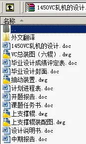N8915-1450VC轧机的设计