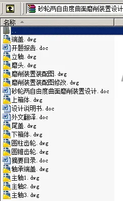 N8982-砂轮两自由度曲面磨削装置设计
