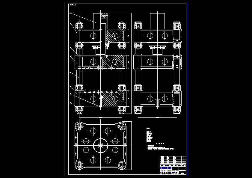 N9054-6000吨单动液压机本体结构设计