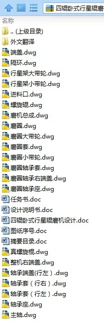 N9116-四辊卧式行星辊磨机设计