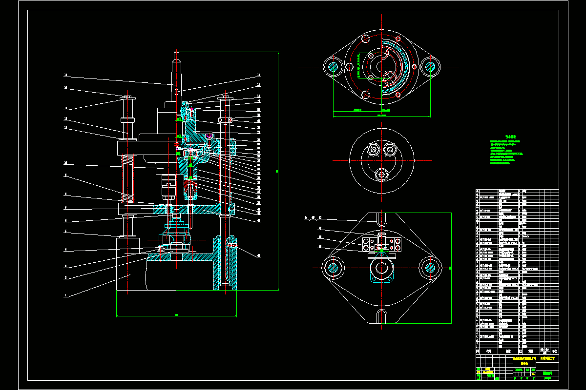 N9127-Z5025立式钻床钻三孔多轴头设计