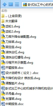 N9133-卧式加工中心的机械手升降机构设计 N9133-卧式加工中心的机械手升降机构设计