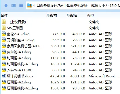 Z2587-小型面条机设计【含SW三维图】