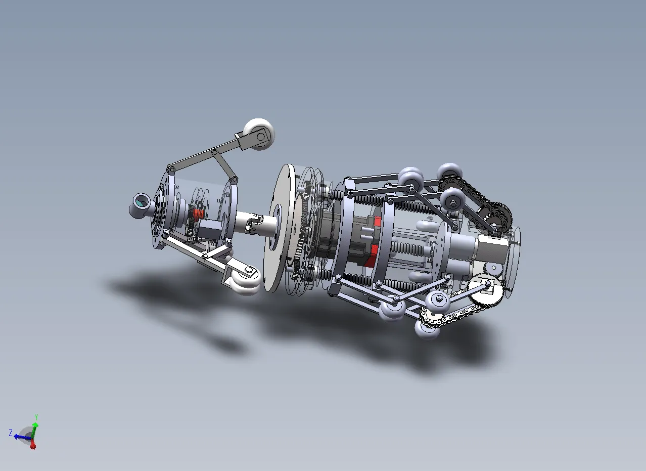 Z2601-管道检测机器人机械结构设计[含SW三维图]