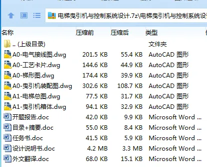 Z2701-电梯曳引机与控制系统设计