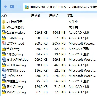 Z2740-棉桃收获机-采摘装置的设计【含SW三维图】 Z2740-棉桃收获机-采摘装置的设计【含SW三维图】