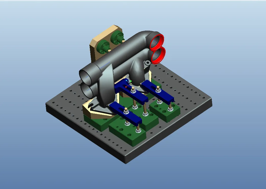 Z2758-柴油机左3、4缸排气管数控加工工艺设计【含Proe三维图】