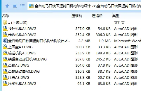 Z2820-全自动马口铁圆罐封口机构结构设计